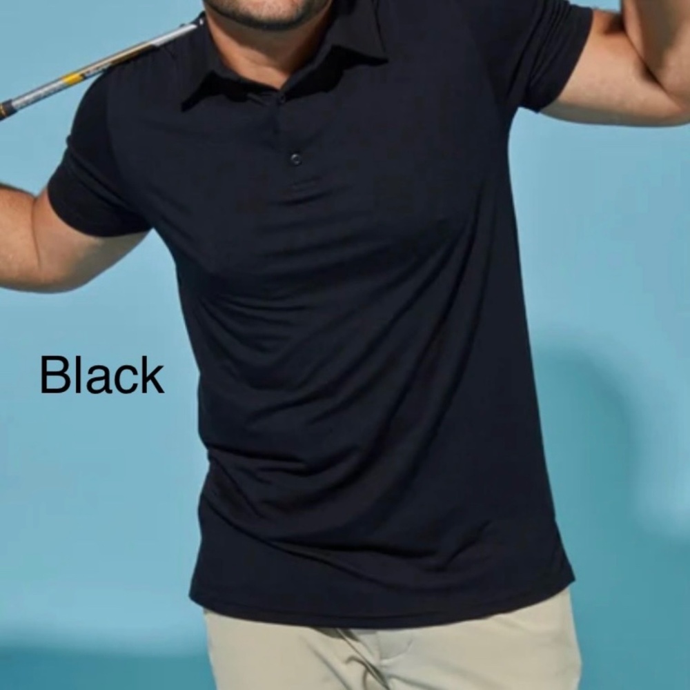 Fresh Clean Threads/Tees Black Men’s Polo Shirt Various Sizes - Picture 2 of 11